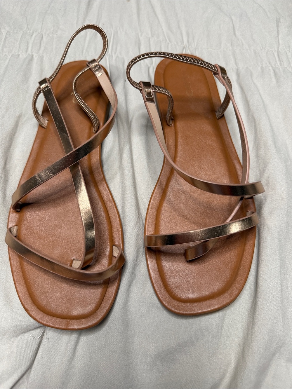 Aldo Women's Metallic Bronze Strappy Sandals. 8.5. Worn once